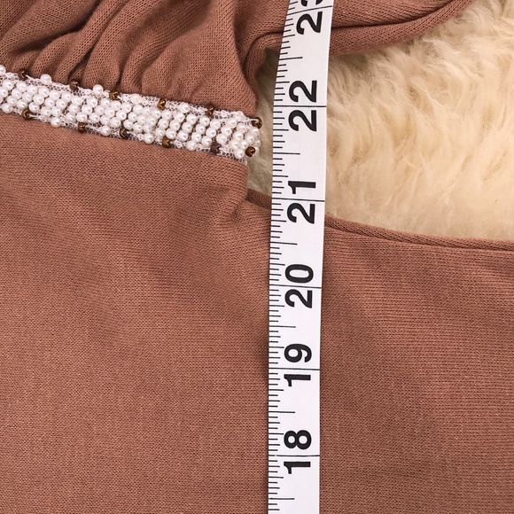 Mossimo Brown Embellished Sweatshirt - Picture 6 of 7